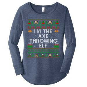 I'm The Axe Throwing Elf Ugly Axe Thrower Christmas Cool Gift Women's Perfect Tri Tunic Long Sleeve Shirt