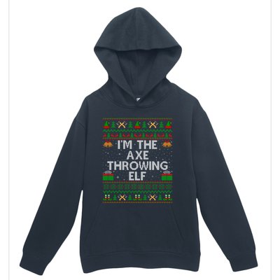 I'm The Axe Throwing Elf Ugly Axe Thrower Christmas Cool Gift Urban Pullover Hoodie