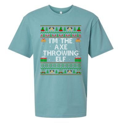 I'm The Axe Throwing Elf Ugly Axe Thrower Christmas Cool Gift Sueded Cloud Jersey T-Shirt