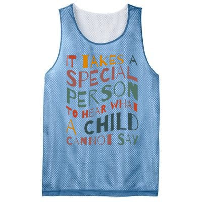 It Takes A Special Person To Hear What A Child Cannot Say Mesh Reversible Basketball Jersey Tank