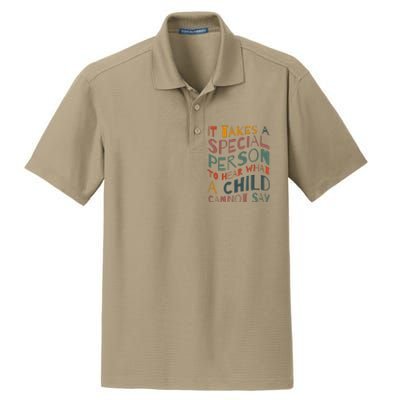 It Takes A Special Person To Hear What A Child Cannot Say Dry Zone Grid Polo