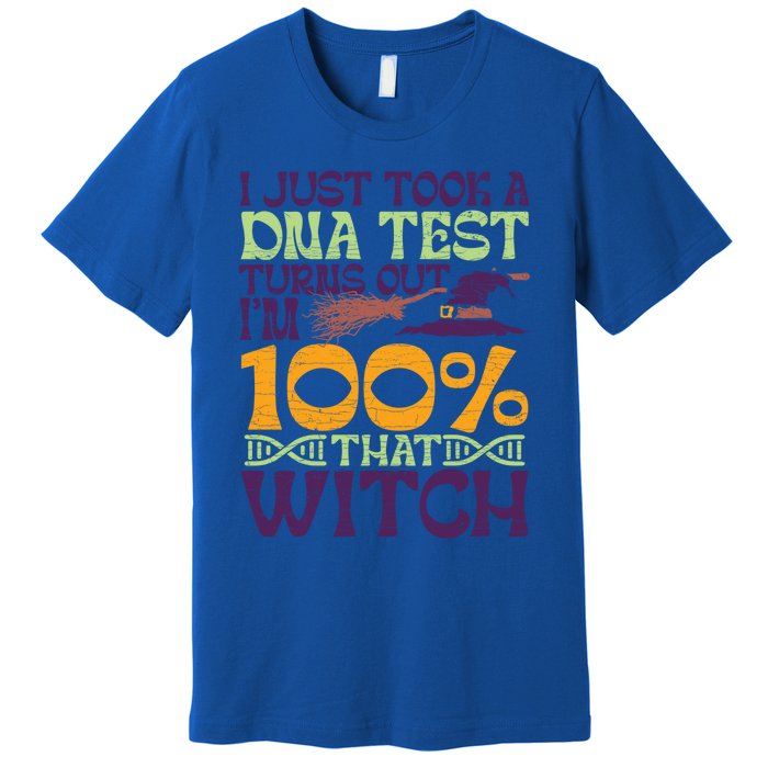 I Took A Dna Test Turns Out Im 100% Percent Witch Halloween Gift Premium T-Shirt