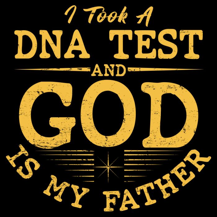 I Took A DNA Test And God Is My Father 7-Panel Snapback Hat