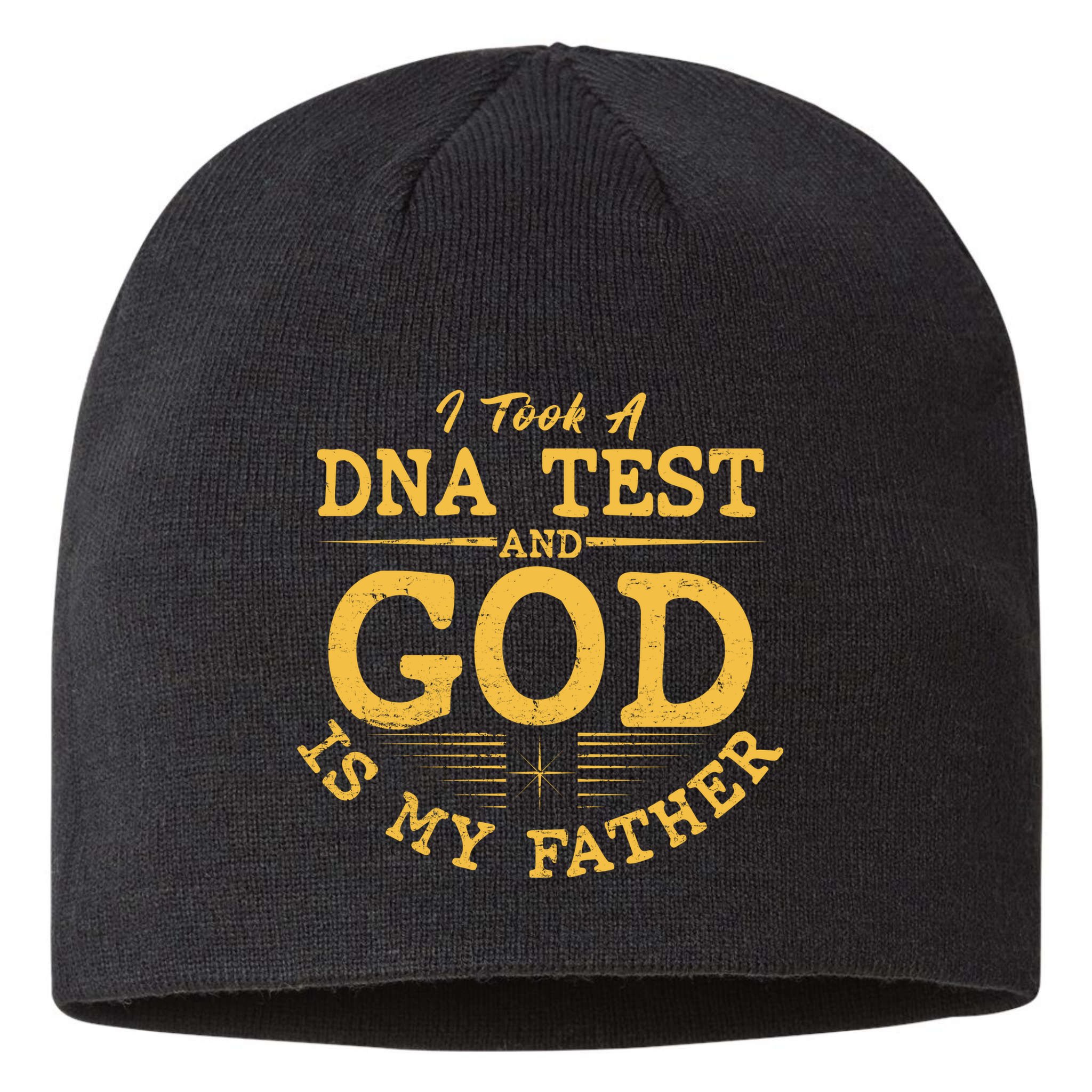 I Took A DNA Test And God Is My Father Sustainable Beanie