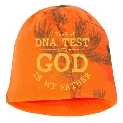 I Took A DNA Test And God Is My Father Kati - Camo Knit Beanie