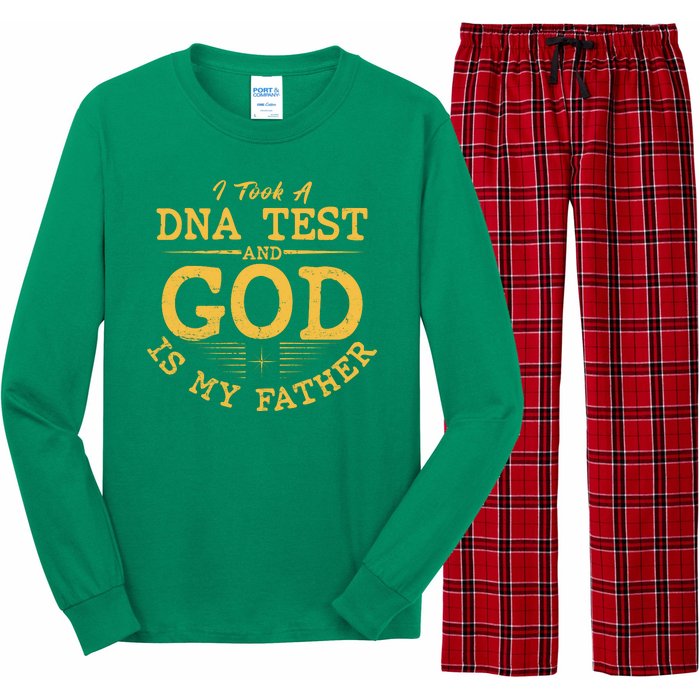 I Took A DNA Test And God Is My Father Long Sleeve Pajama Set