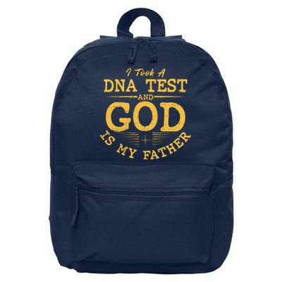 I Took A DNA Test And God Is My Father 16 in Basic Backpack