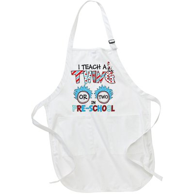 I Teach A Thing Or Two In Pre School Back To School Team Full-Length Apron With Pockets