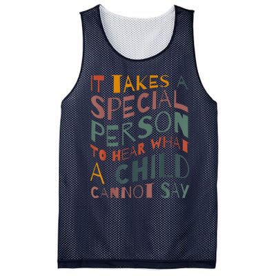 It Takes A Special Person To Hear What A Child Cannot Say Mesh Reversible Basketball Jersey Tank