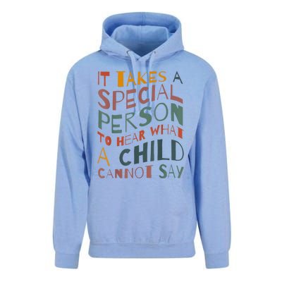 It Takes A Special Person To Hear What A Child Cannot Say Unisex Surf Hoodie