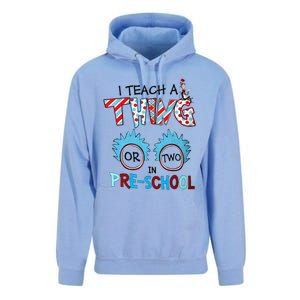 I Teach A Thing Or Two In Pre School Back To School Unisex Surf Hoodie