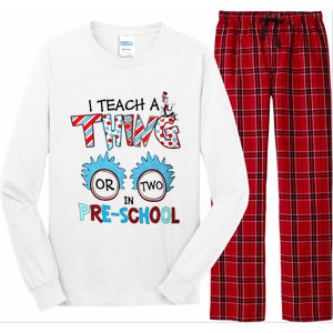 I Teach A Thing Or Two In Pre School Back To School Long Sleeve Pajama Set