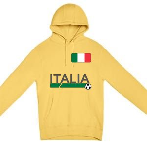 Italia Azzurri Supporter Italian Soccer Team Premium Pullover Hoodie