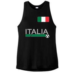 Italia Azzurri Supporter Italian Soccer Team Ladies PosiCharge Tri-Blend Wicking Tank