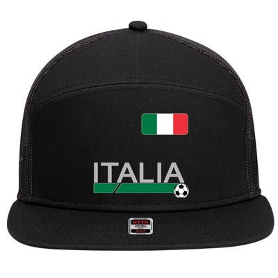 Italia Azzurri Supporter Italian Soccer Team 7 Panel Mesh Trucker Snapback Hat