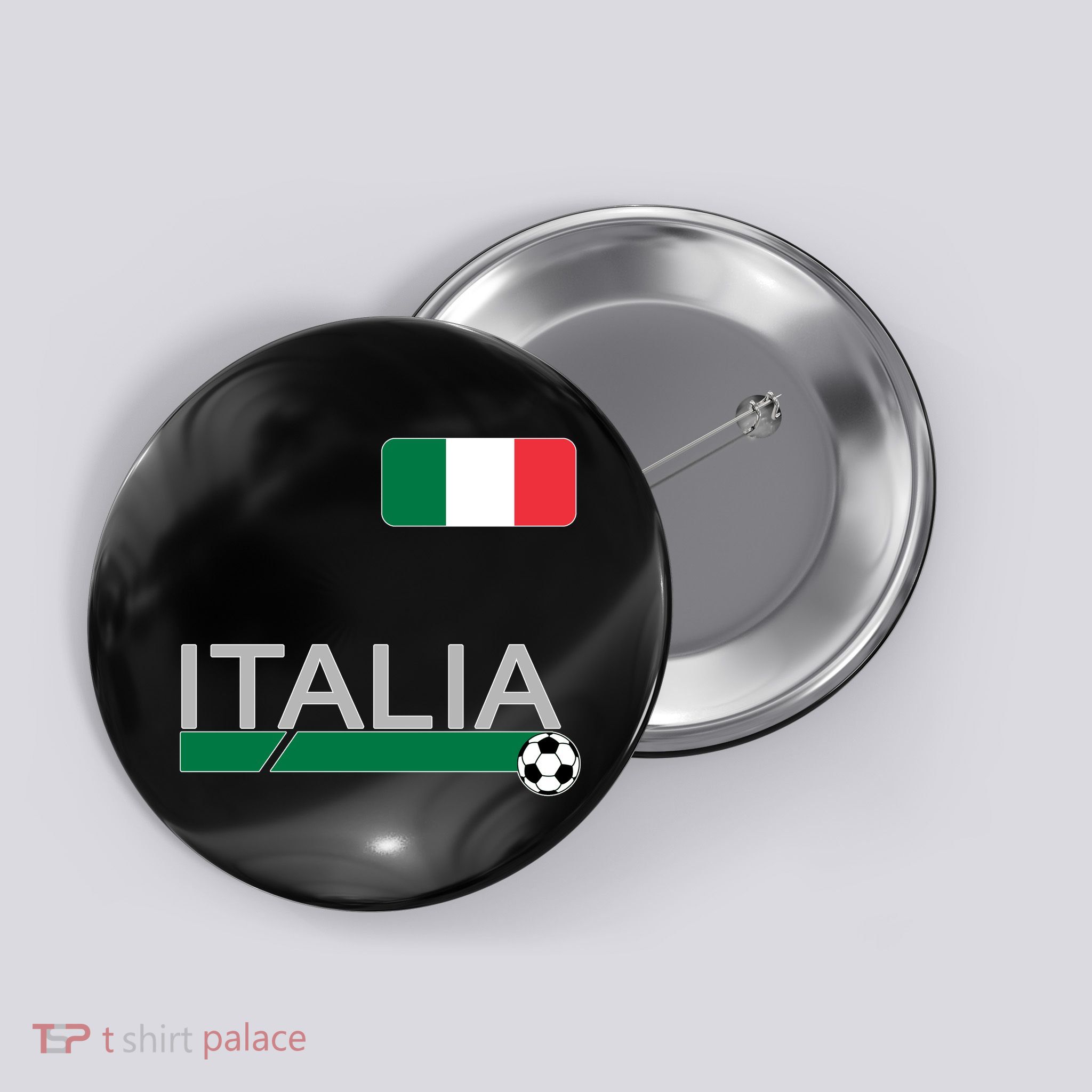 Italia Azzurri Supporter Italian Soccer Team Button
