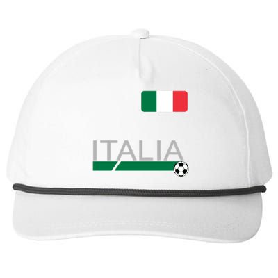 Italia Azzurri Supporter Italian Soccer Team Snapback Five-Panel Rope Hat