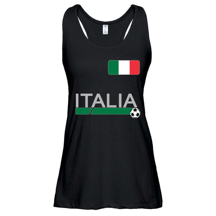 Italia Azzurri Supporter Italian Soccer Team Ladies Essential Flowy Tank