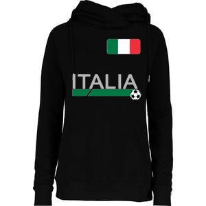 Italia Azzurri Supporter Italian Soccer Team Womens Funnel Neck Pullover Hood