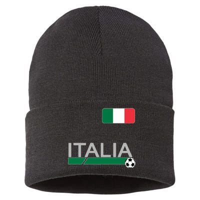 Italia Azzurri Supporter Italian Soccer Team Sustainable Knit Beanie