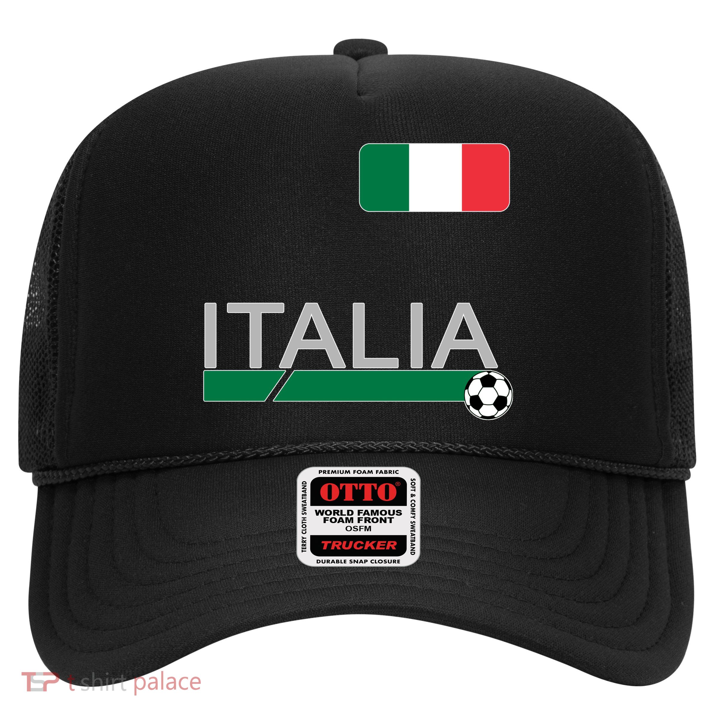 Italia Azzurri Supporter Italian Soccer Team Trucker Hat