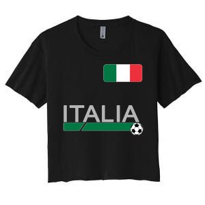 Italia Azzurri Supporter Italian Soccer Team Women's Crop Top Tee