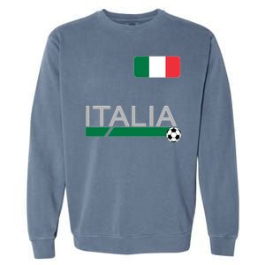 Italia Azzurri Supporter Italian Soccer Team Garment-Dyed Sweatshirt