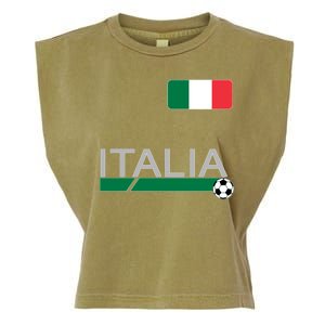 Italia Azzurri Supporter Italian Soccer Team Garment-Dyed Women's Muscle Tee