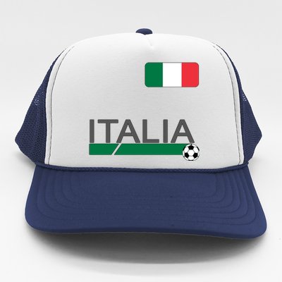 Italia Azzurri Supporter Italian Soccer Team Trucker Hat