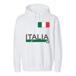 Italia Azzurri Supporter Italian Soccer Team Garment-Dyed Fleece Hoodie