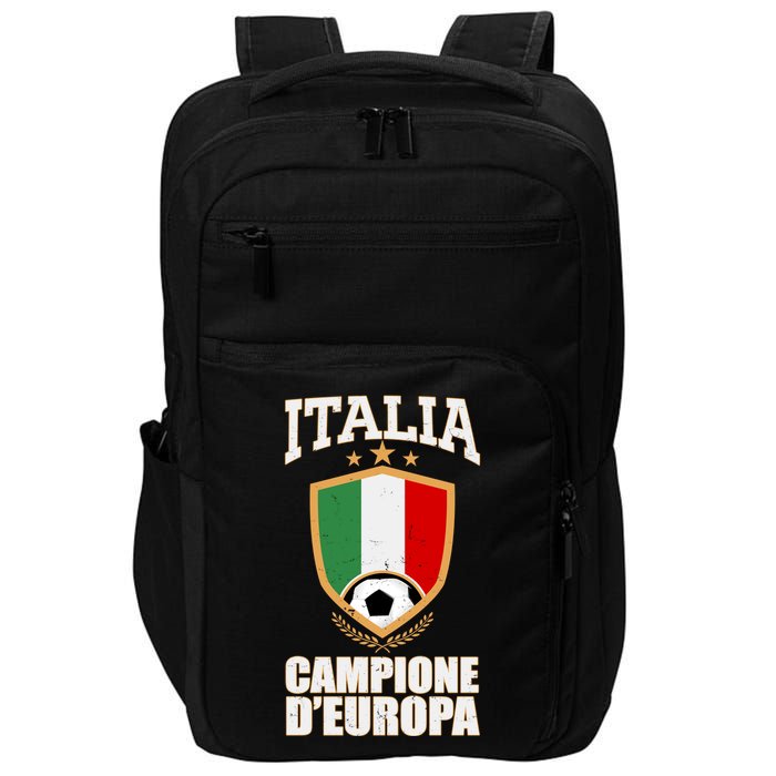 Italia Campione D'Europa Soccer Flag Shield Logo Impact Tech Backpack