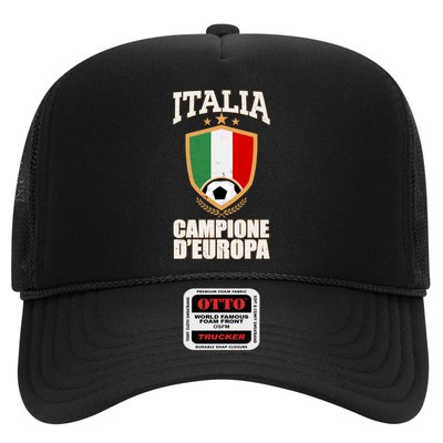 Italia Campione D'Europa Soccer Flag Shield Logo Trucker Hat