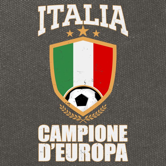 Italia Campione D'Europa Soccer Flag Shield Logo Cotton Canvas Backpack