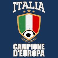 Italia Campione D'Europa Soccer Flag Shield Logo 7 Panel Mesh Trucker Snapback Hat