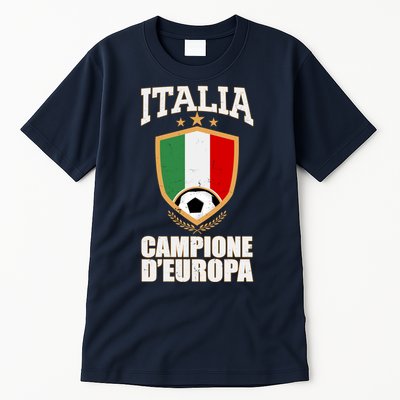 Italia Campione D'Europa Soccer Flag Shield Logo Tall T-Shirt