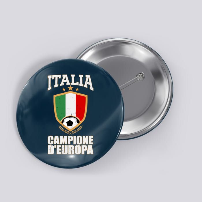 Italia Campione D'Europa Soccer Flag Shield Logo Button