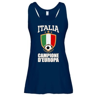 Italia Campione D'Europa Soccer Flag Shield Logo Ladies Essential Flowy Tank
