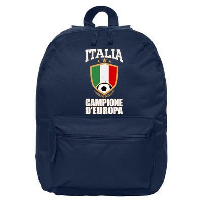 Italia Campione D'Europa Soccer Flag Shield Logo 16 in Basic Backpack
