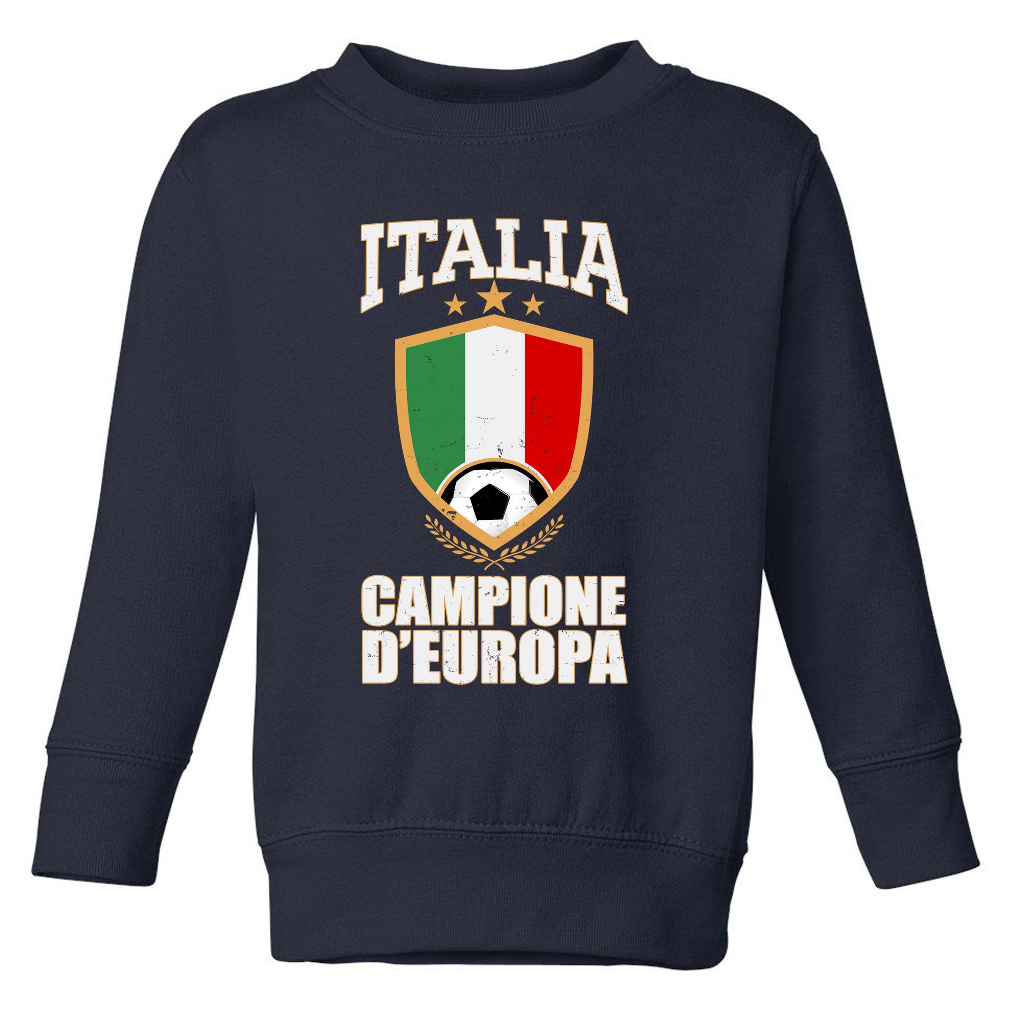 Italia Campione D'Europa Soccer Flag Shield Logo Toddler Sweatshirt