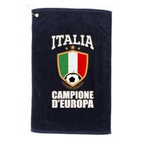 Italia Campione D'Europa Soccer Flag Shield Logo Platinum Collection Golf Towel