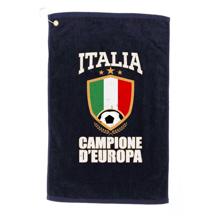 Italia Campione D'Europa Soccer Flag Shield Logo Platinum Collection Golf Towel