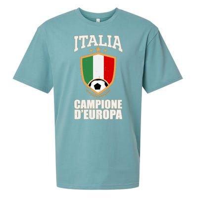 Italia Campione D'Europa Soccer Flag Shield Logo Sueded Cloud Jersey T-Shirt