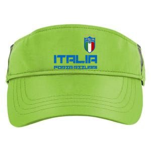 Italia Forza Azzurri Soccer FutbolItaly Flag Logo Adult Drive Performance Visor