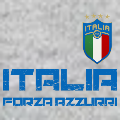 Italia Forza Azzurri Soccer FutbolItaly Flag Logo T-Shirt