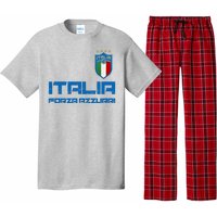 Italia Forza Azzurri Soccer FutbolItaly Flag Logo Pajama Set