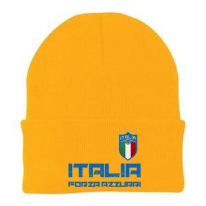 Italia Forza Azzurri Soccer FutbolItaly Flag Logo Knit Cap Winter Beanie