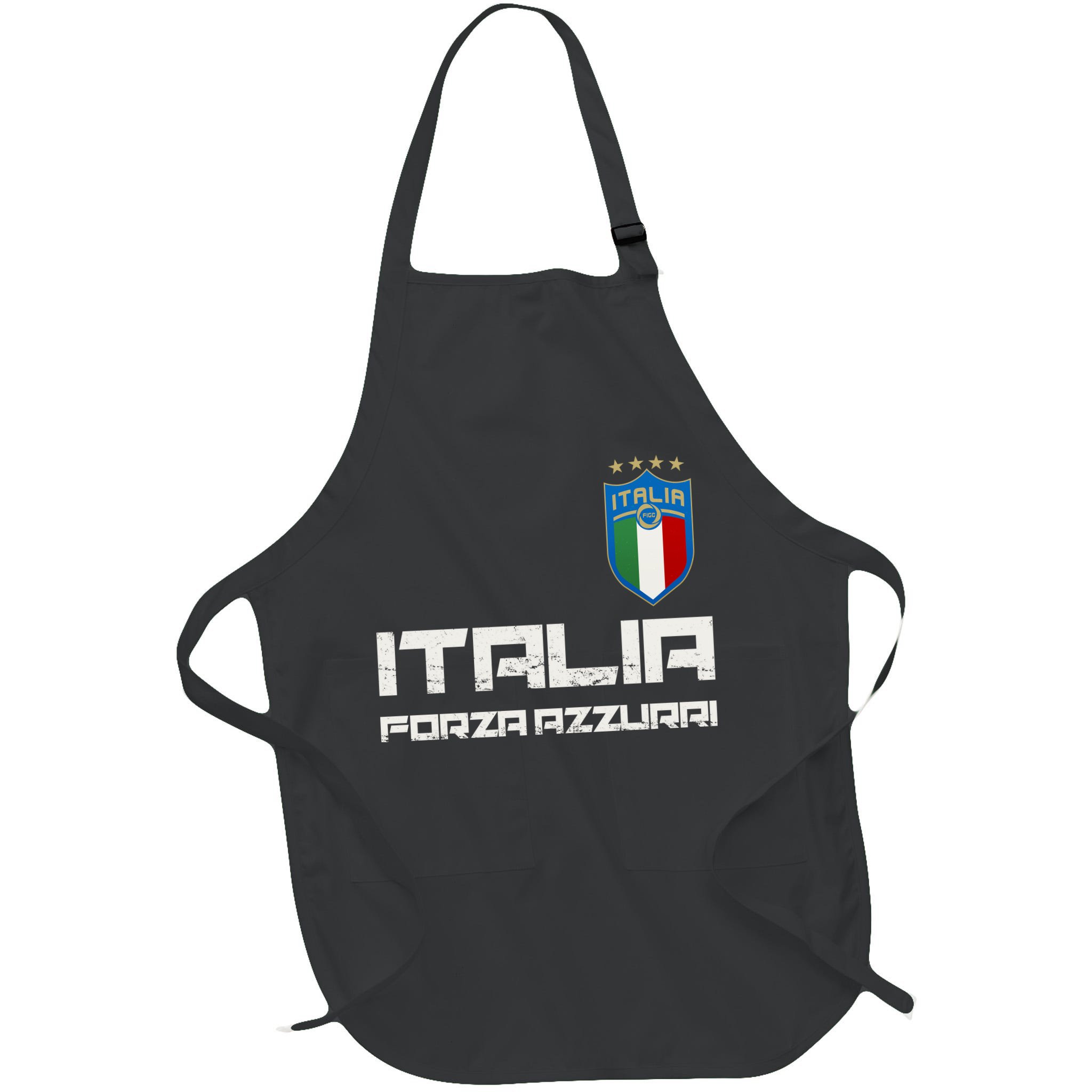 Italia Forza Azzurri Soccer FutbolItaly Flag Logo Apron