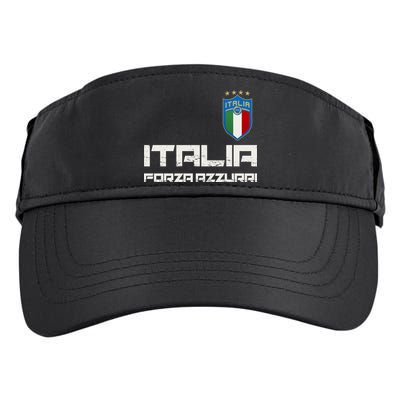 Italia Forza Azzurri Soccer FutbolItaly Flag Logo Adult Drive Performance Visor