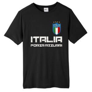 Italia Forza Azzurri Soccer FutbolItaly Flag Logo Tall Fusion ChromaSoft Performance T-Shirt