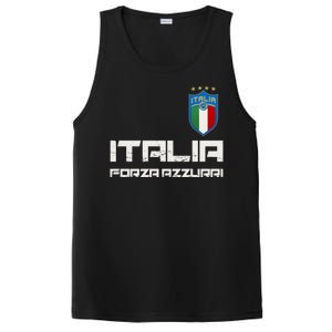 Italia Forza Azzurri Soccer FutbolItaly Flag Logo PosiCharge Competitor Tank